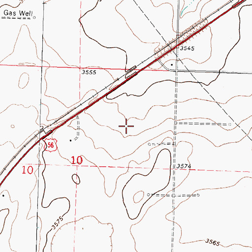 Topographic Map of Pasture Number Thirtythree, KS