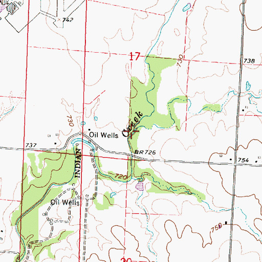 Topographic Map of Spring Creek, KS