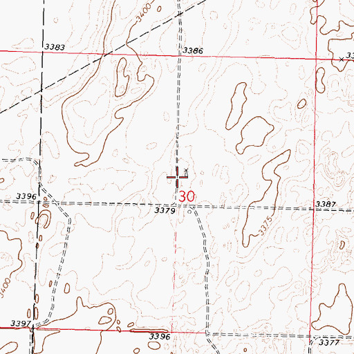 Topographic Map of South East Wilberton Pasture, KS