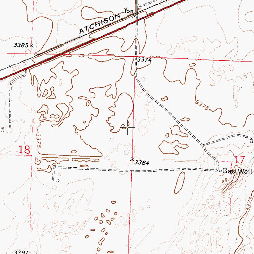 Topographic Map of Highway Pasture, KS