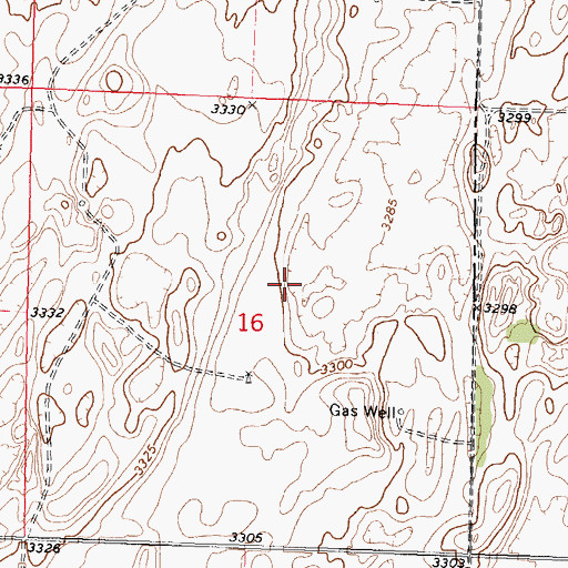 Topographic Map of County Line Pasture, KS