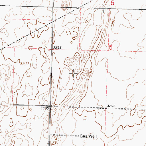 Topographic Map of Pasture Number Twentyfive, KS
