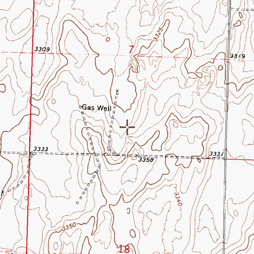 Topographic Map of South East Rollo Pasture, KS