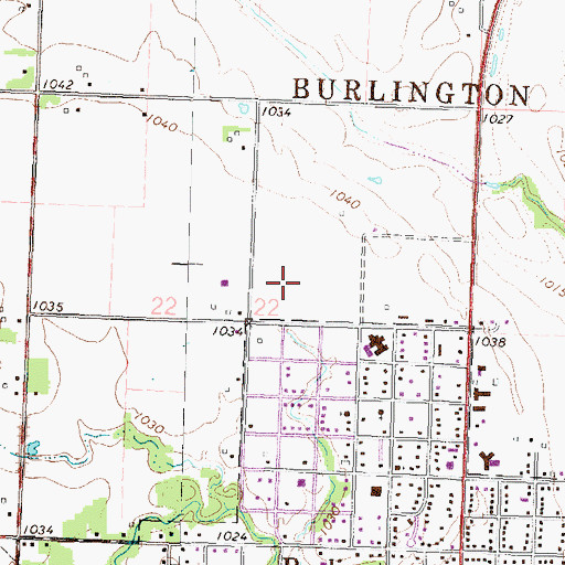 Topographic Map of Burlington High School, KS