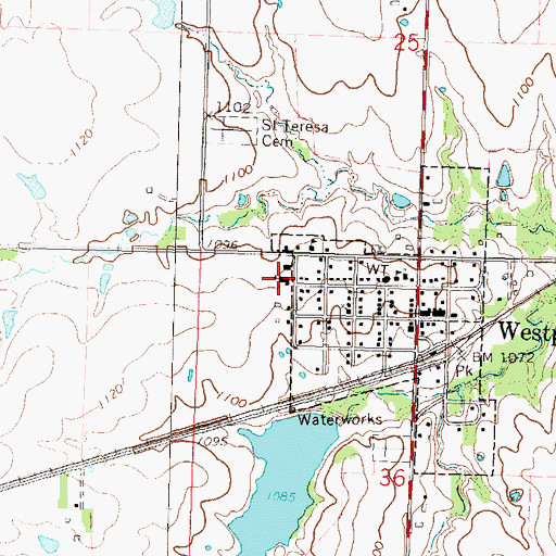 Topographic Map of Mont Ida Elementary School, KS