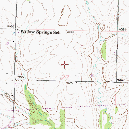 Topographic Map of Flory /Private Airport, KS