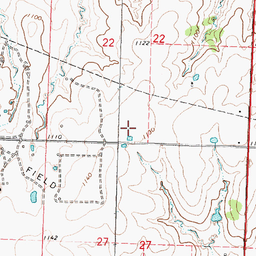 Topographic Map of Yates Center Airport (historical), KS