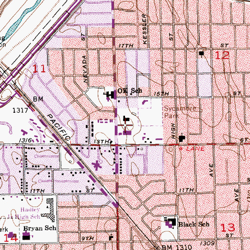 Topographic Map of Kake Helistop, KS