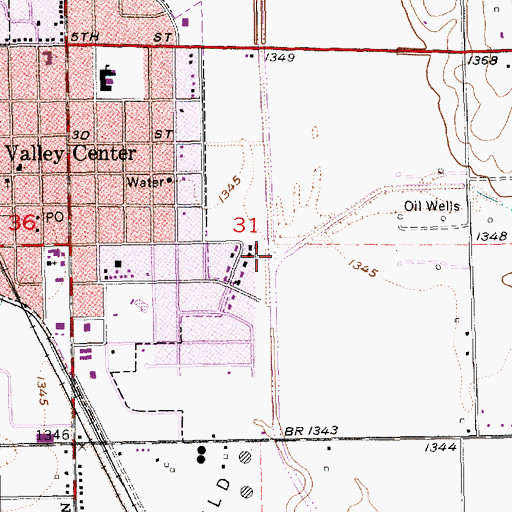 Topographic Map of Hidden Valley Airport, KS