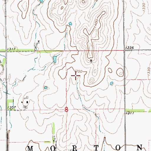 Topographic Map of Berkley Brothers Airport (historical), KS