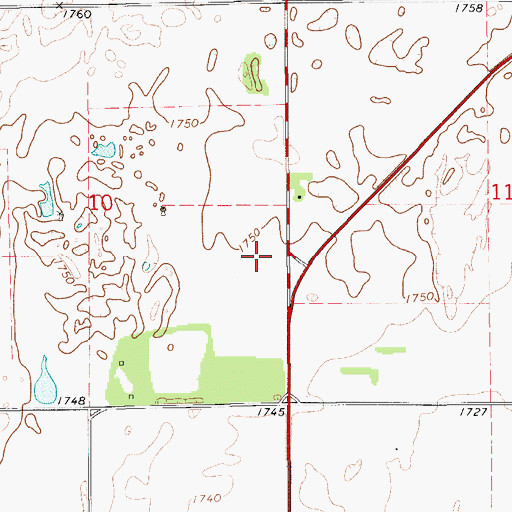 Topographic Map of Roberts Air Field, KS