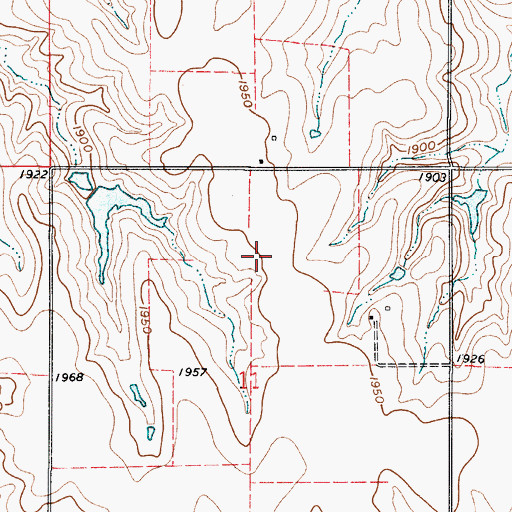 Topographic Map of Baughman Farm Strip (historical), KS