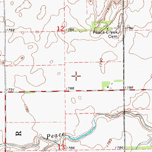 Topographic Map of Hornbaker Airport (historical), KS