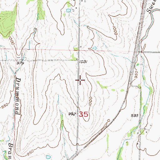 Topographic Map of Weiss Airport (historical), KS