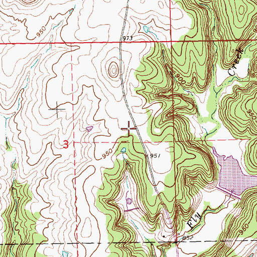 Topographic Map of Rupp Airport (historical), KS