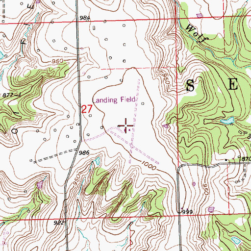 Topographic Map of Sedan City Airport, KS