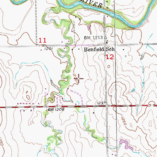 Topographic Map of Tamarack Landing, KS