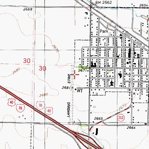 Topographic Map of Quinter Air Strip, KS