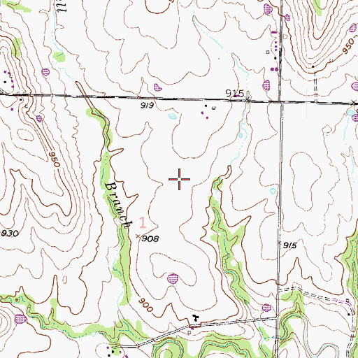 Topographic Map of Majeski Airport (historical), KS