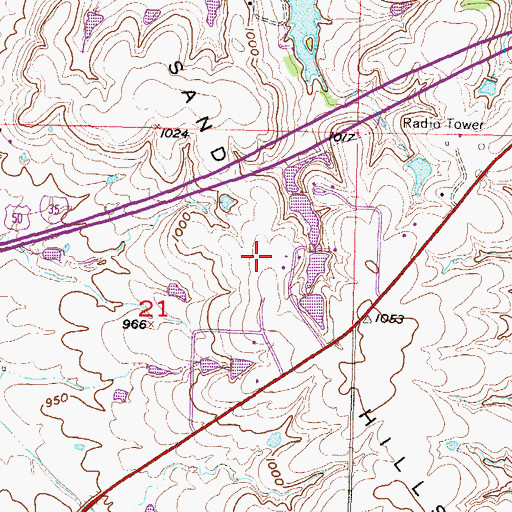 Topographic Map of Lemaster Field (historical), KS
