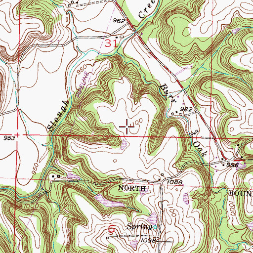 Topographic Map of Shomin Airport (historical), KS