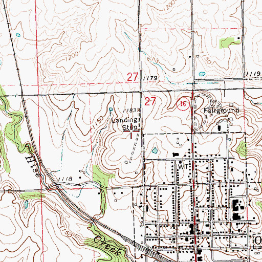 Topographic Map of Charles E Grutzmacher Municipal Airport, KS