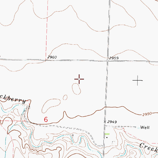 Topographic Map of Evans Airport (historical), KS