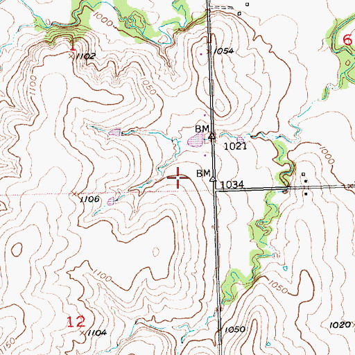 Topographic Map of Morelock Airport (historical), KS