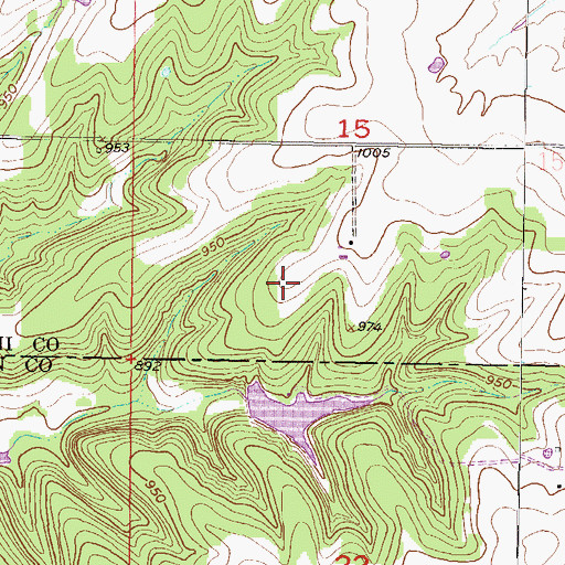Topographic Map of Jeserick Airport (historical), KS
