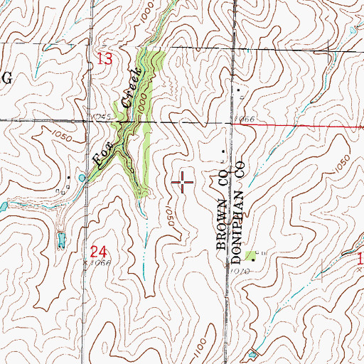 Topographic Map of Sommers Airport, KS