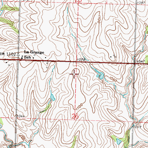 Topographic Map of Davis Airfield, KS