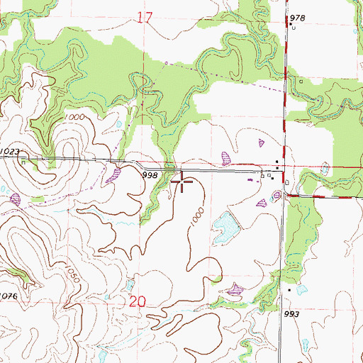 Topographic Map of Graham Farms Airport, KS