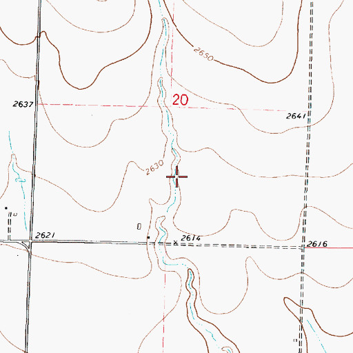 Topographic Map of Beesley Farms Airport (historical), KS