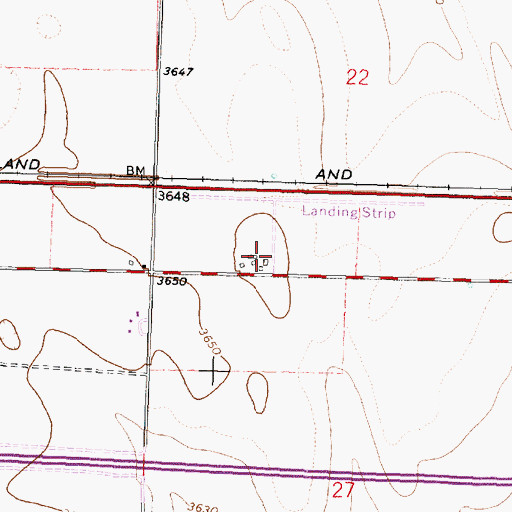 Topographic Map of Fortmeyer Airport (historical), KS