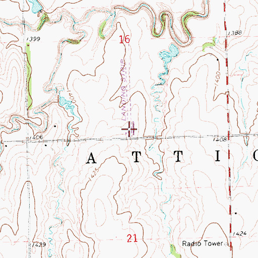 Topographic Map of Eck Field, KS