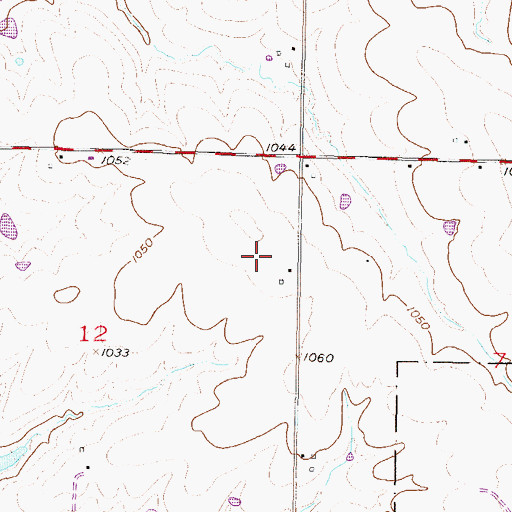 Topographic Map of Hermon Farm Airport, KS