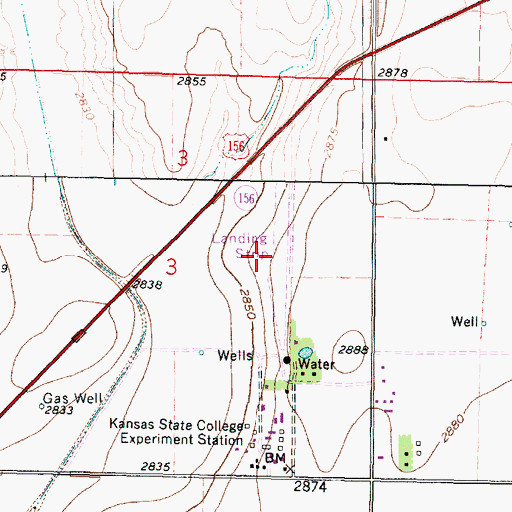 Topographic Map of Garden City Experiment Station Airport (historical), KS