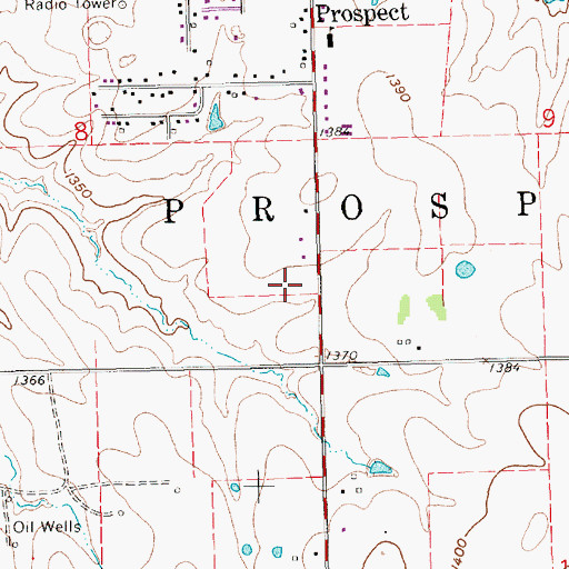 Topographic Map of Patty Field, KS