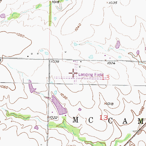Topographic Map of Konitz Airport (historical), KS