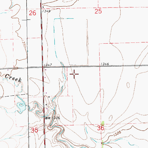 Topographic Map of Rucker Airport, KS