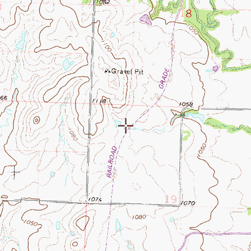 Topographic Map of Wolf Creek Airport (historical), KS