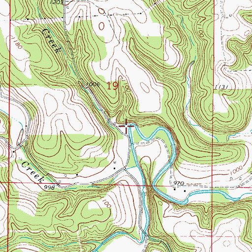 Topographic Map of Cranenest Creek, AR