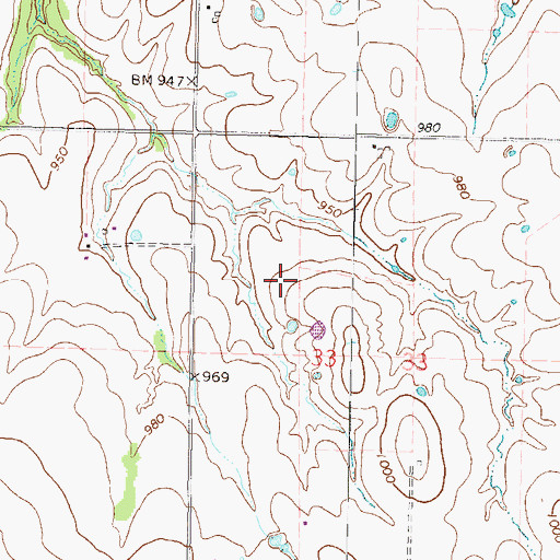 Topographic Map of Horttor Airport (historical), KS
