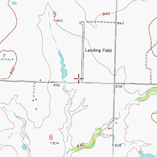 Topographic Map of Walter A Swalley Airpark, KS