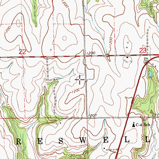 Topographic Map of Marrs Field (historical), KS