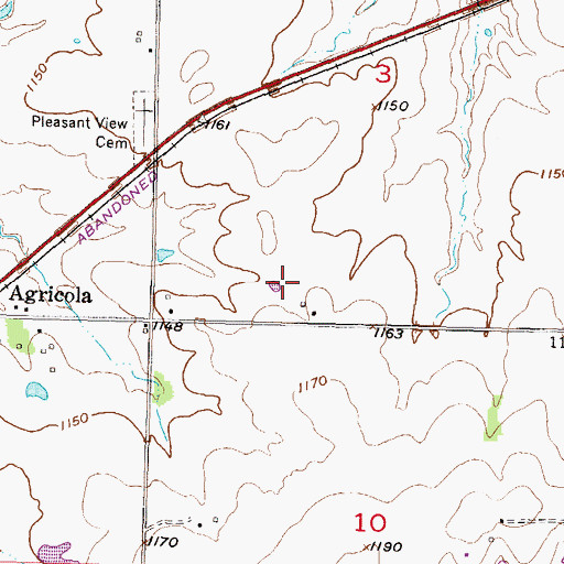 Topographic Map of Schoolcraft Airport, KS