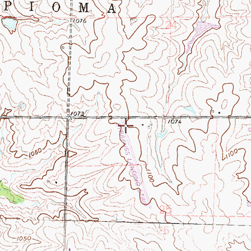 Topographic Map of Strafuss Airport, KS