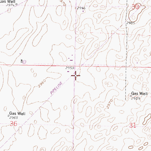 Topographic Map of L C Land Incorporated Airport (historical), KS
