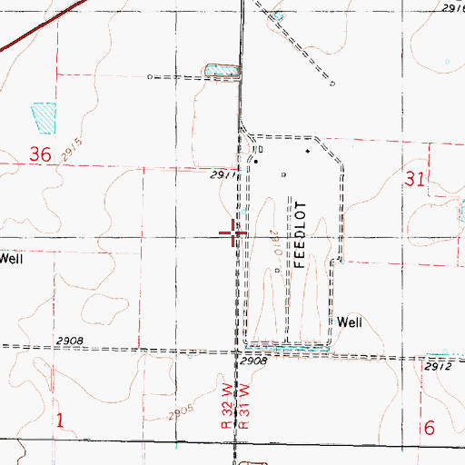 Topographic Map of Finney Company Feedyard Incorporated Airport (historical), KS