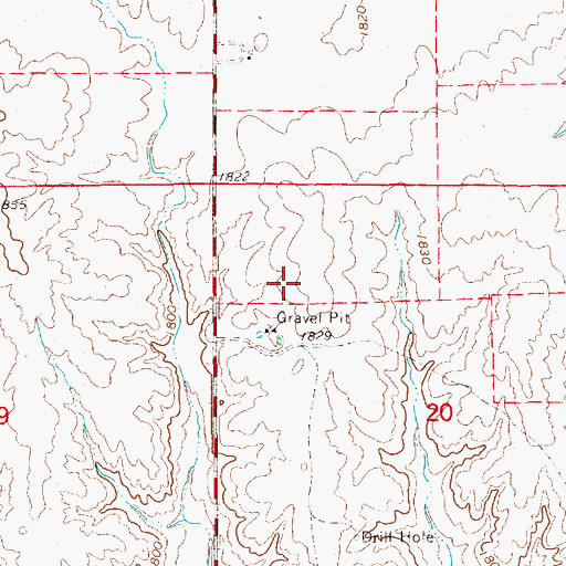 Topographic Map of KWLS-FM (Pratt), KS